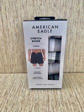 Men's American Eagle AEO Stretch Boxer Shorts Large 35-38 Waist Lot Of 5 New
