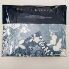 Ralph Lauren Full Queen Indigo Cottage Floral Blue Duvet Cover 355