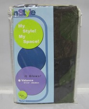 InStyle Home Collection Night Vision - It Glows - Camouflage Valance 81"x15" NEW