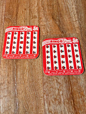 License Number Travel Bingo. Vintage. Two Cards.