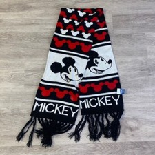Disney Mickey Mouse Black Red and White Scarf 50" x 9.5"