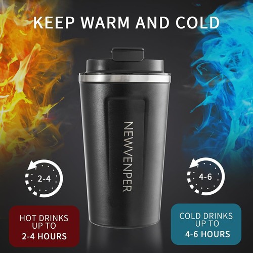 tainless Steel Vacuum Insulated Travel Mug, LED Display, Leak-Proof, Hot/Cold, - Picture 6 of 7