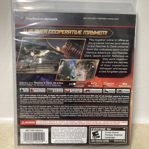 Ratchet & Clank: All 4 One Sony PlayStation 3 PS3 Neu Sealed Not For Resale - Bild 2 von 7
