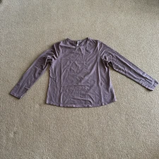 Skims Umber Long Sleeve Stretch Cotton T-Shirt, Size 4X NWT