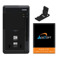 AceSoft 1700mAh Grade A Battery Quick Home Charger for ZTE Blade A110 A112 A410