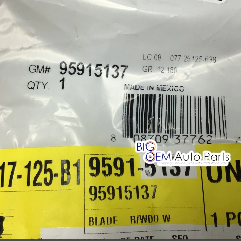 Limpiaparabrisas de ventana trasera Chevrolet Trax 13-22 Buick Encore 25-22 OEM 95915137 Foto 4 de 4
