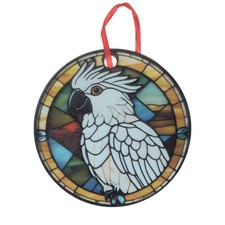 Cockatoo Design Holographic Bird Ornament