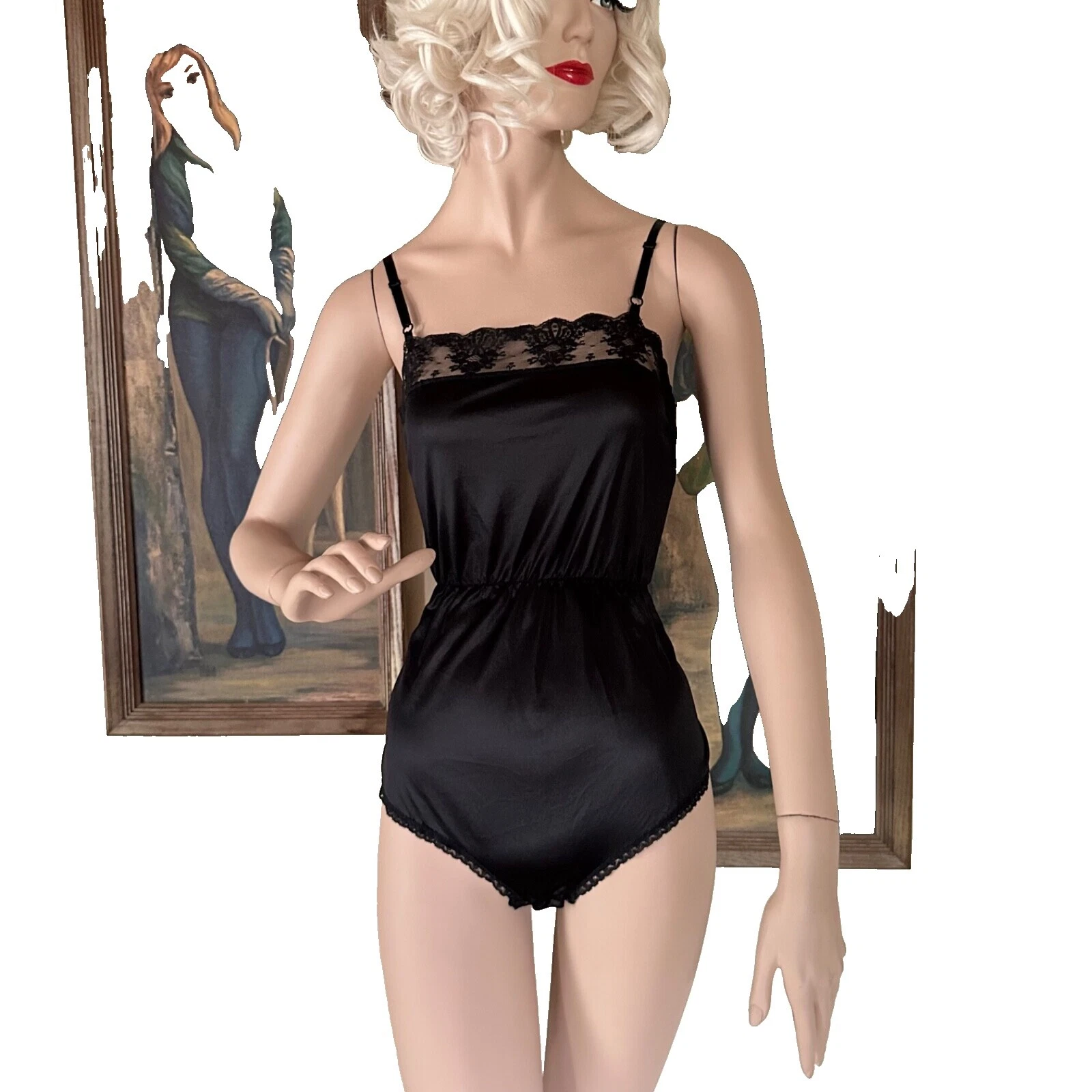 Disco Nylon Regular Size Vintage Lingerie for Women