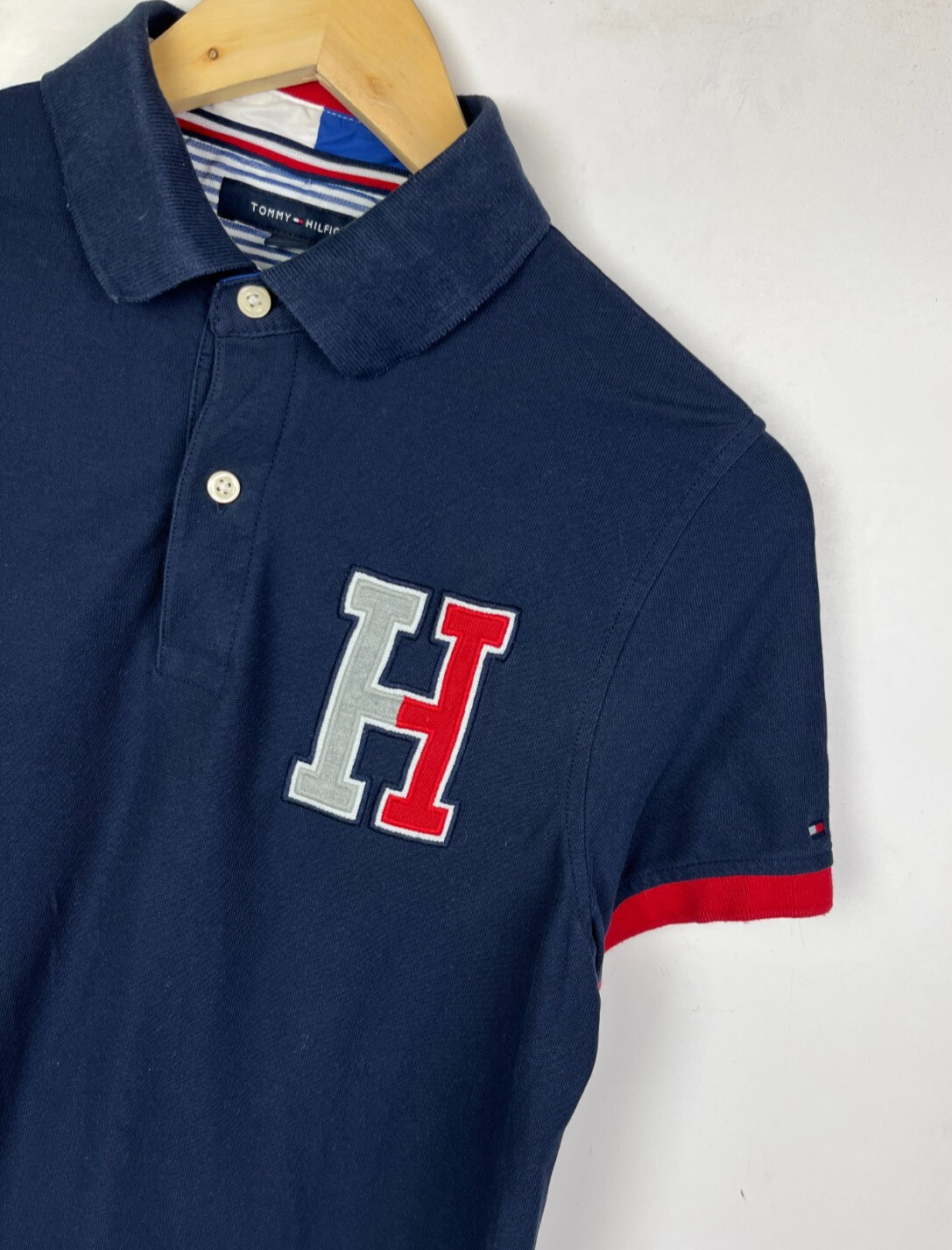 Tommy Hilfiger Men's Navy Polo Shirt Size S Fits Like XS