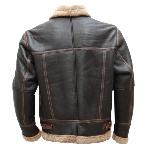 B3 RAF US Nav Mens Bomber Flying Aviator Fur Irvin Shearling Leather Jacket - Picture 4 of 5