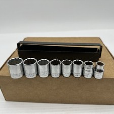 Craftsman Usa 8 Piece Metric 38 Drive Socket Set In Metal Carry Case -v- -vv-