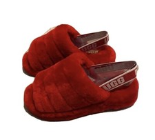 UGG Australia Women Fluff Yeah Slide Red Ribbon US Size 10