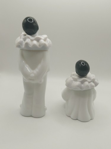 Set of 2 Vintage Ceramic Avon Pierrot Clown Perfume Bottles {empty} - Picture 6 of 14