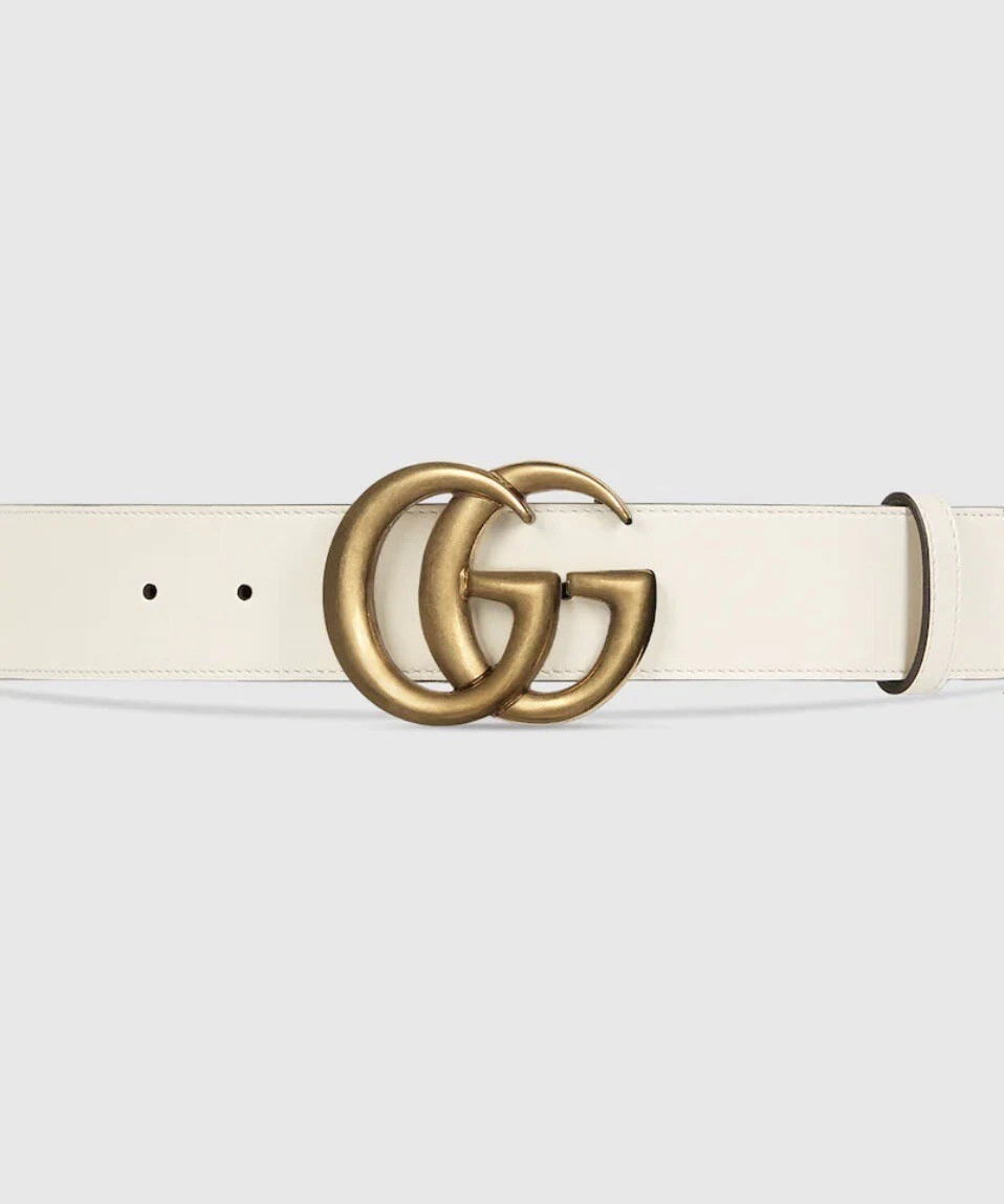 Cream gucci shop belt