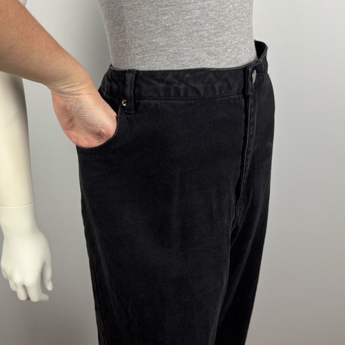 Dangerfield Plus Size 20 Wide Leg Denim Jeans Black Pockets Women RRP $108 - Picture 6 of 12
