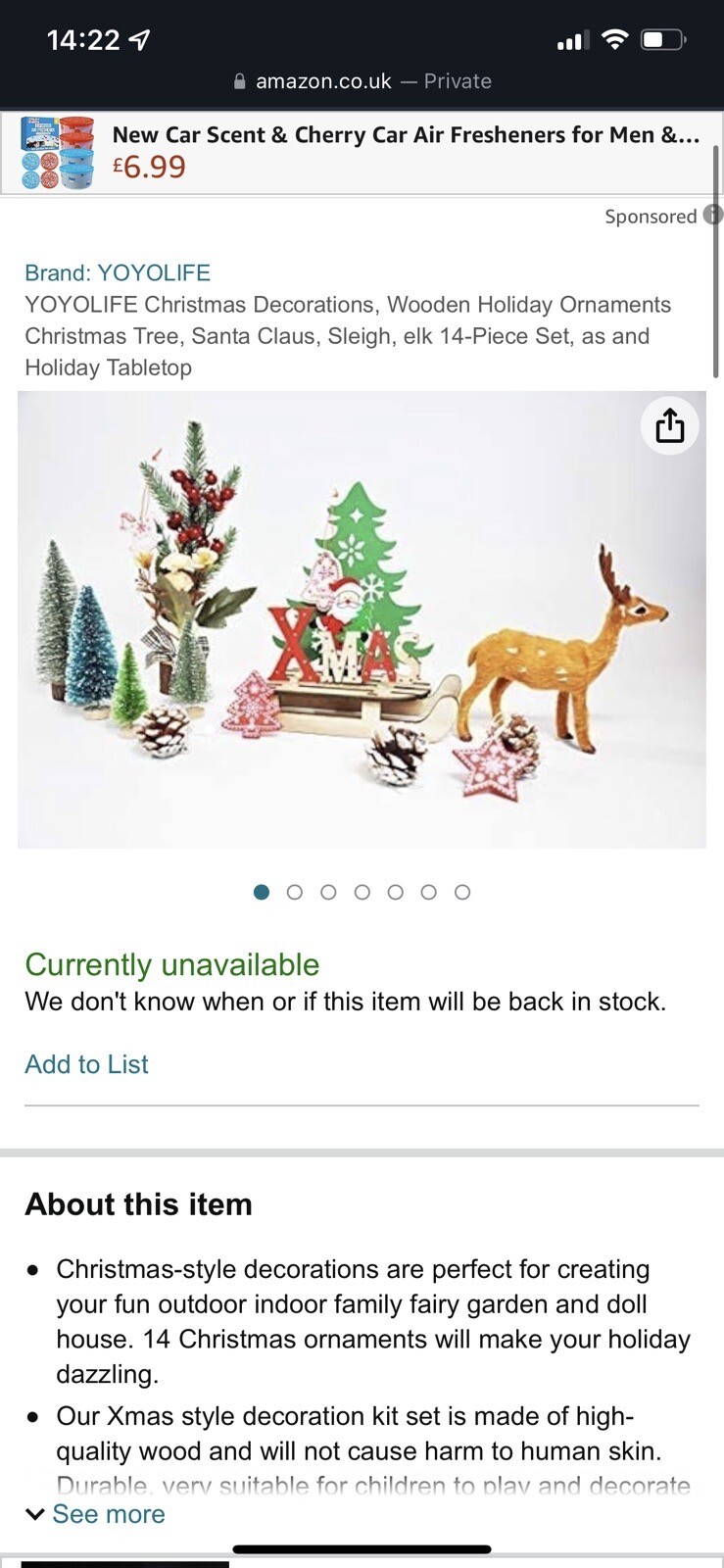 RRP £194 BOX OF BRAND NEW AMAZON XMAS DECOR RESALE Wholesale JOB LOT