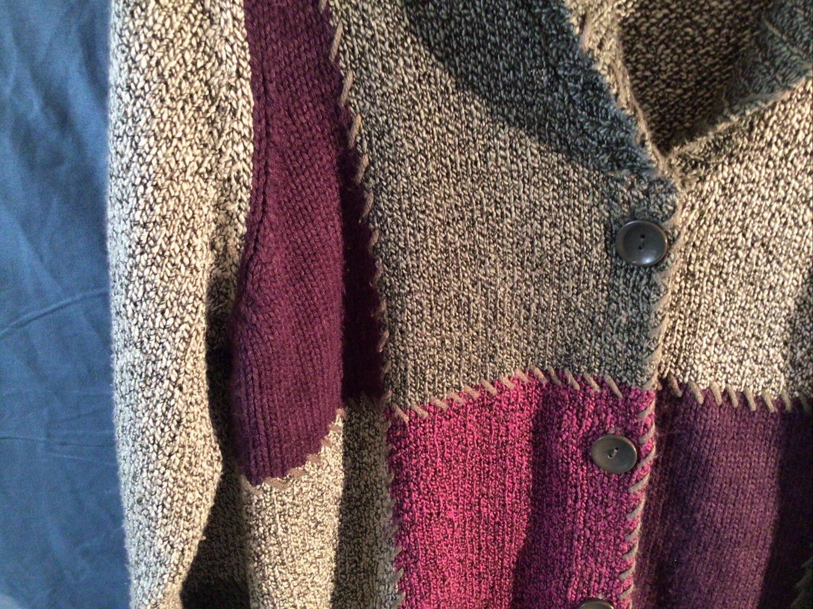 Allison Daley II Patchwork Button Up Sweater Size… - image 8