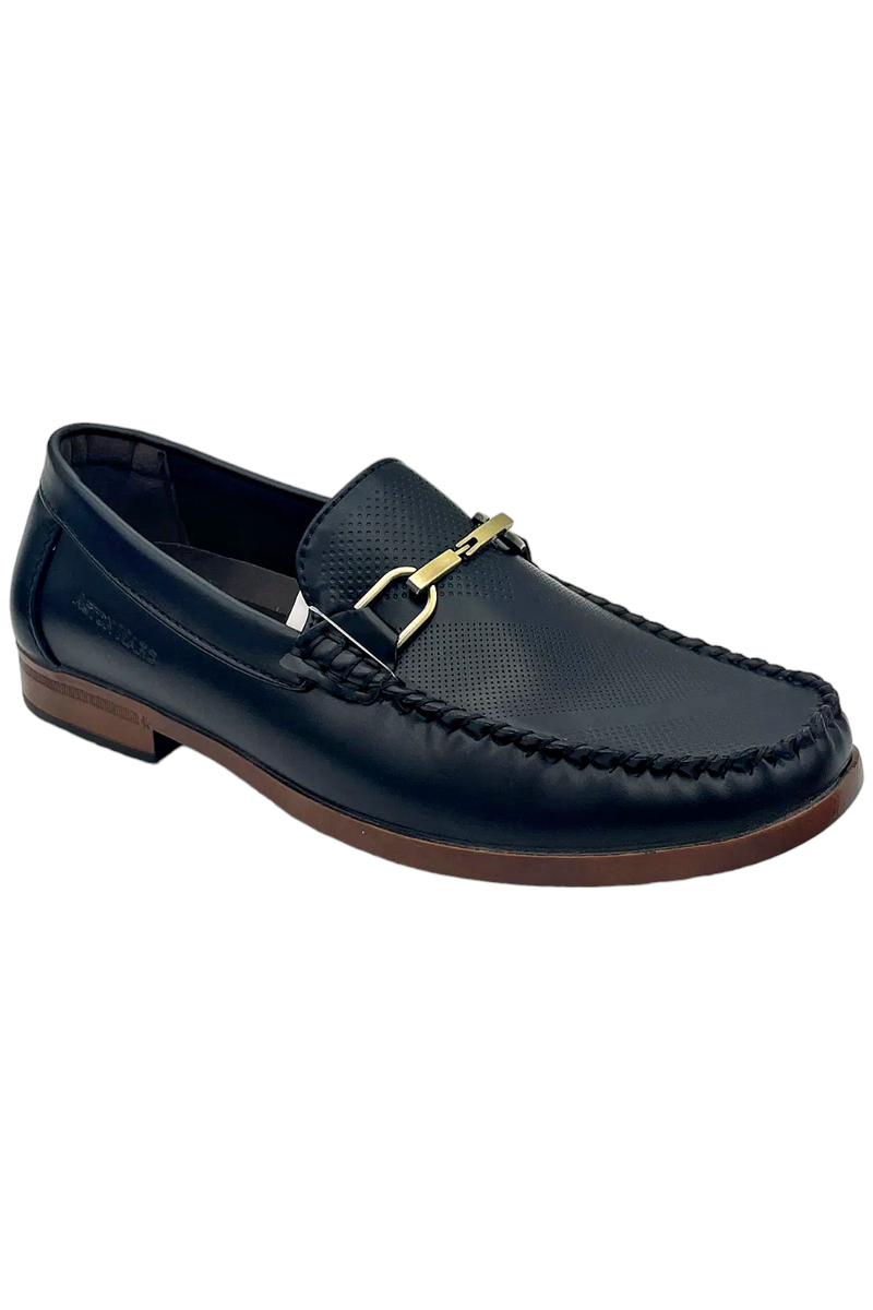 Aston Marc Men\'s Perforated Buckle Bit Loafers Black Size 10 1/2 Aston Marc Men main image 2