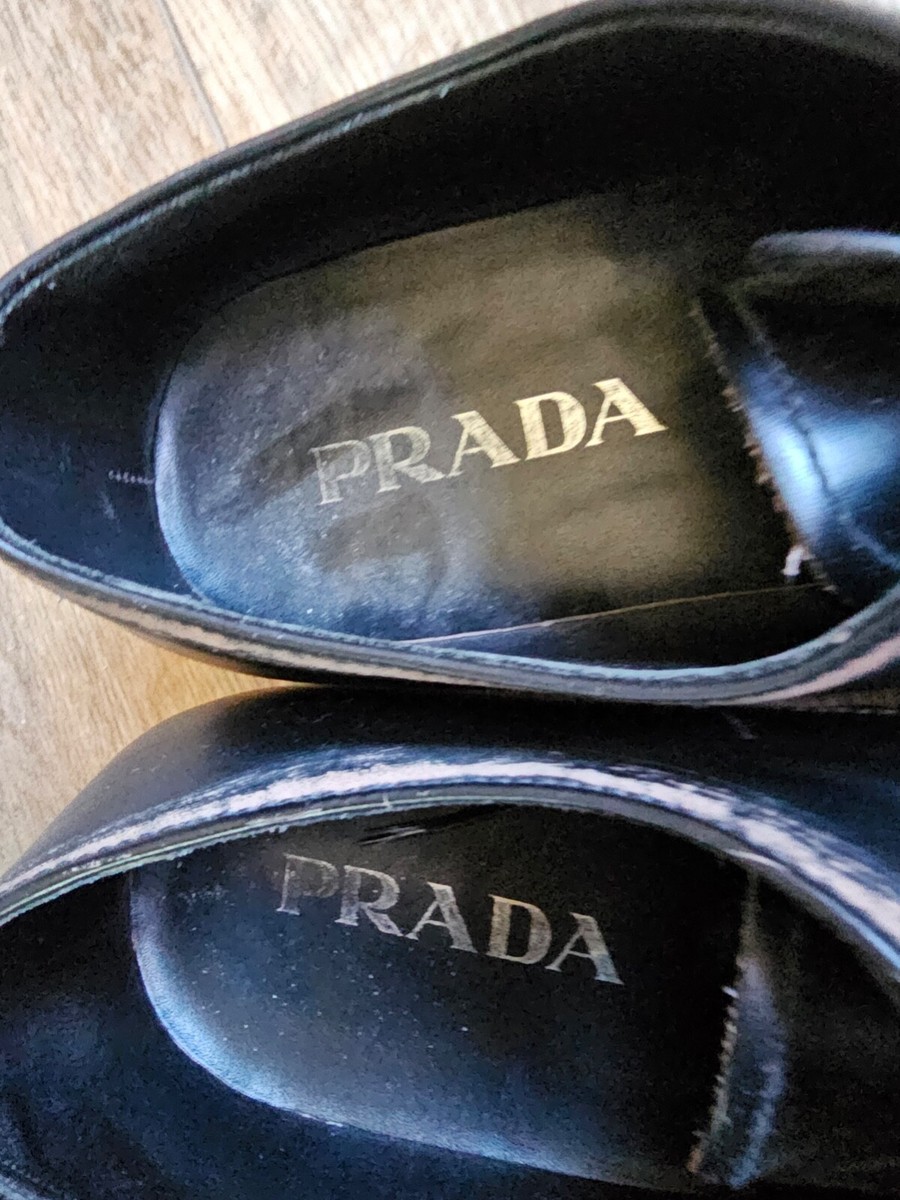 PRADA Made in Italy salvage style Oxford SHOES - Size 7 1/2  display picture 3