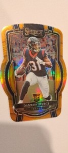 2022 Select Dameon Pierce Club Level Orange Die-Cut #/199 Texans RC