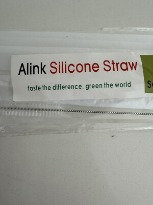 Reusable Clear Silicone Straws BPA free eco friendly 6Pack Flexible 10'' Straws