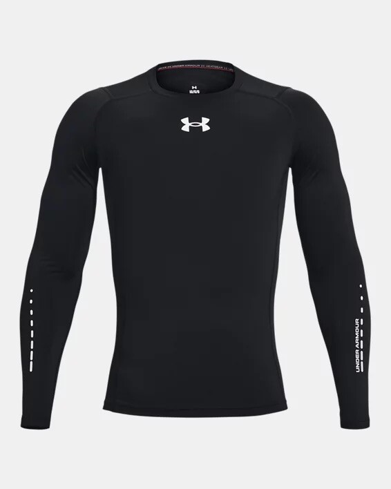 Under Armour Men's XL Long Sleeves Black Heatgear Vent