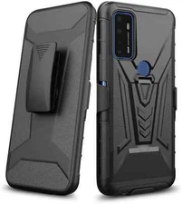 For Cricket Dream 5G Shockproof Phone Case Belt Clip Holster Phone Cover
