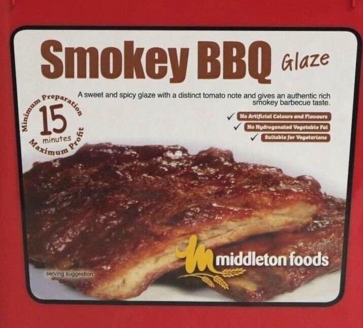 Smokey BBQ Glaze Middleton Foods Ribs Chops Chicken Sweet Spicy