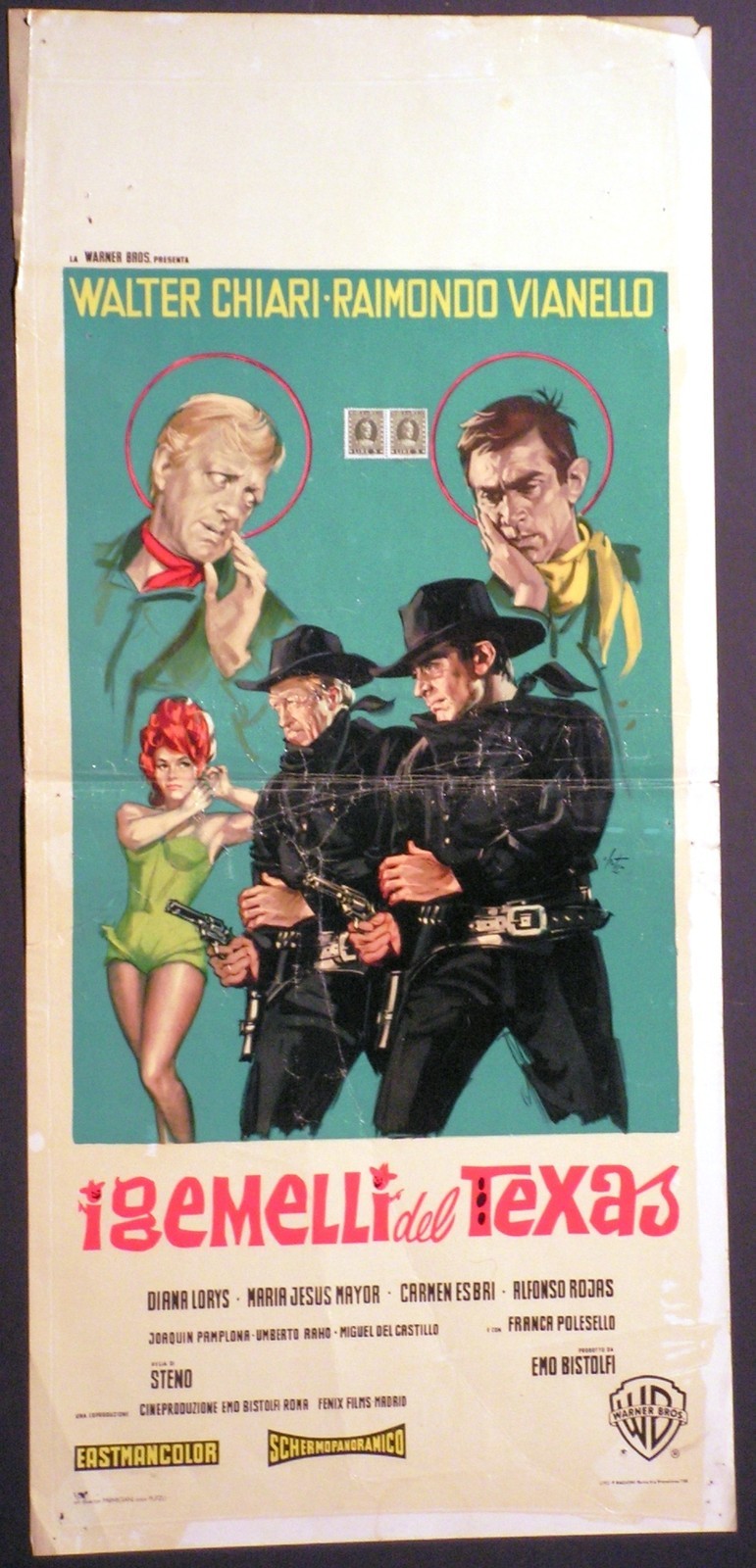 Locandina originale film I gemelli del Texas (1964) - Regia di Steno