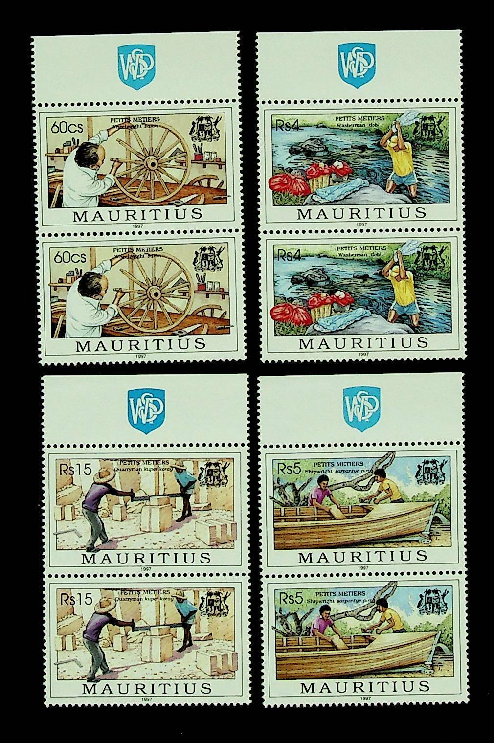MAURITIUS 1997 SMALL LOCAL TRADES SET PAIR MNH STA OF Sales Fixed price for sale of SALE items from new works MARG. 4