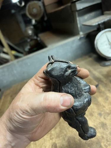 Moneta vintage vecchia rara PAT APD FOR orso nero animale salvadanaio ghisa USA - Foto 16 di 19
