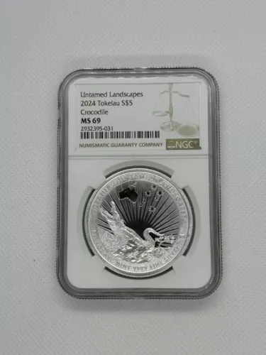 2024 Untamed Landscapes Tokelau Crocodile NGC MS69. Free Shipping!