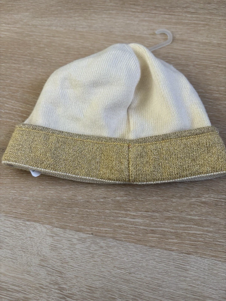 Gorro gorra Baby Gap niño/niña tejido rosa oscuro fuchica naranja estrella nuevo sin etiquetas Foto 4 de 4