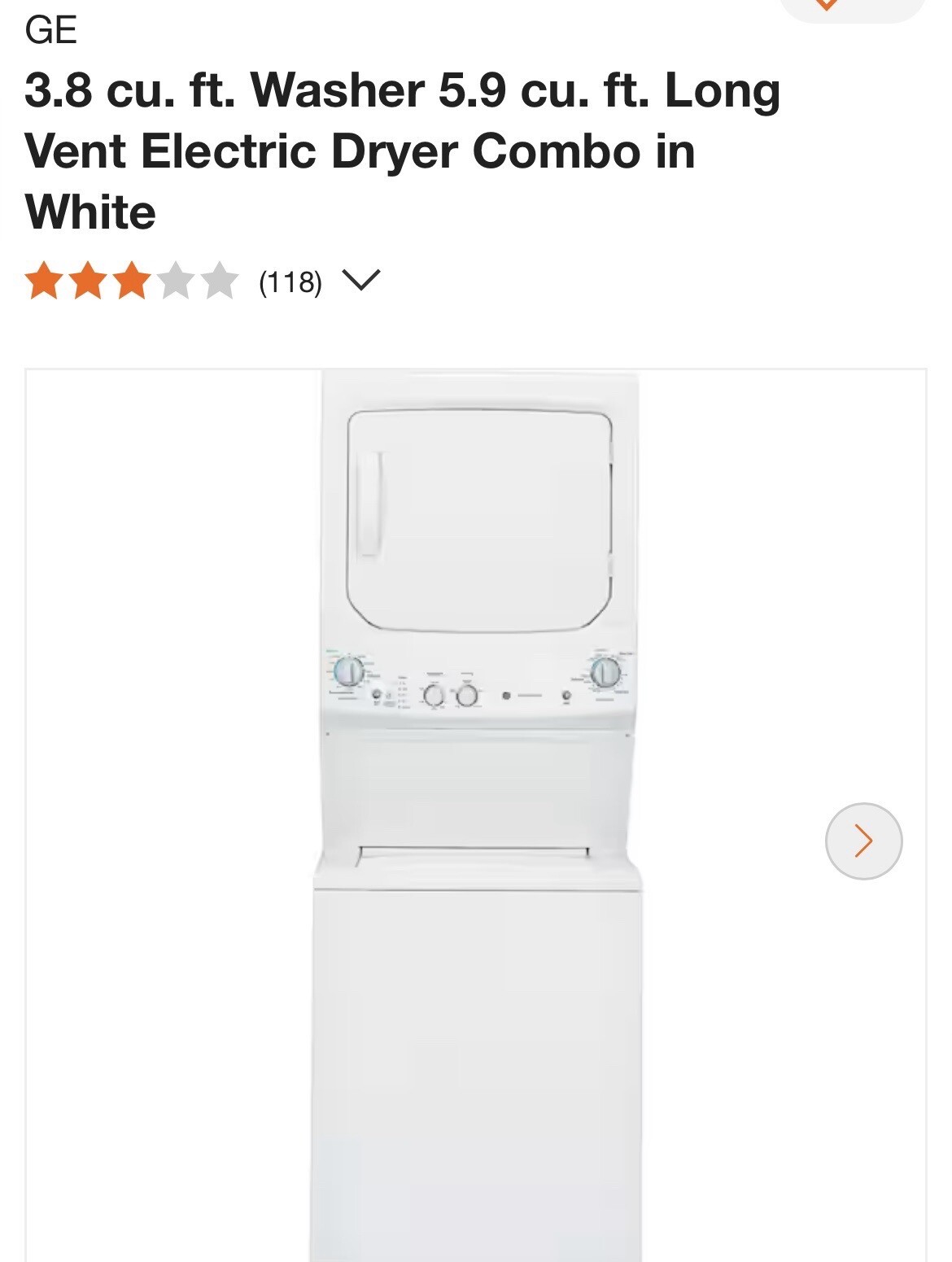 GE Spacemaker GUD27ESSMWW 27" White Electric Laundry Center eBay