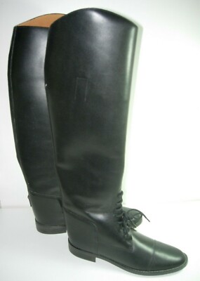 WOMENS NEW BLACK LEATHER AMAZONAS EQUESTRIAN HORSE RIDING BOOTS SHOES SIZE 7.5 M