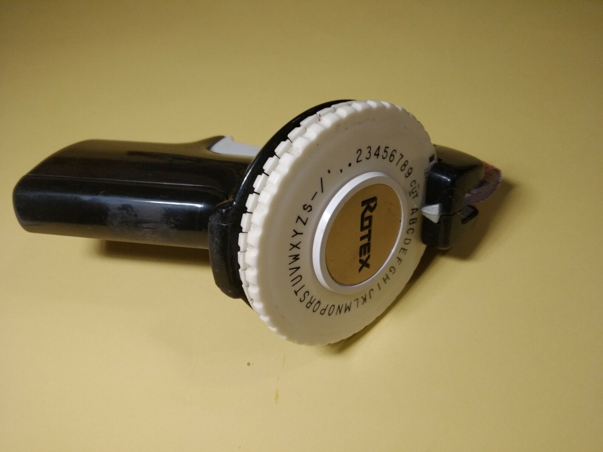 Vintage Rotex Label Maker 12.7mm Holland | eBay