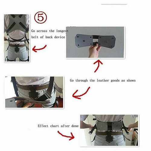 Für Cos Attack on Titan SNK Shingeki no Kyojin Harness Gürtel Cosplay Jäger Neu - Bild 9 von 12