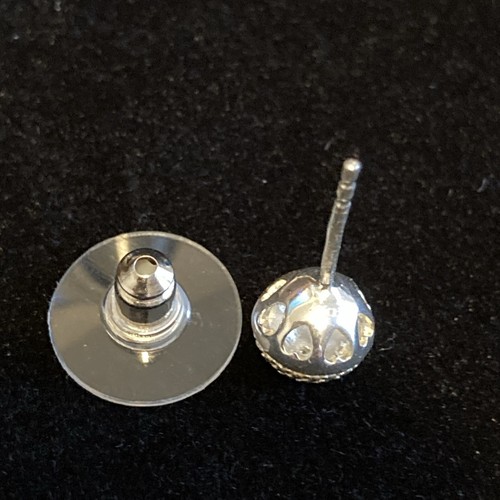 Orecchini a perno in argento sterling 925 con accenti di moissanite - nuovi con etichetta - Foto 3 di 5