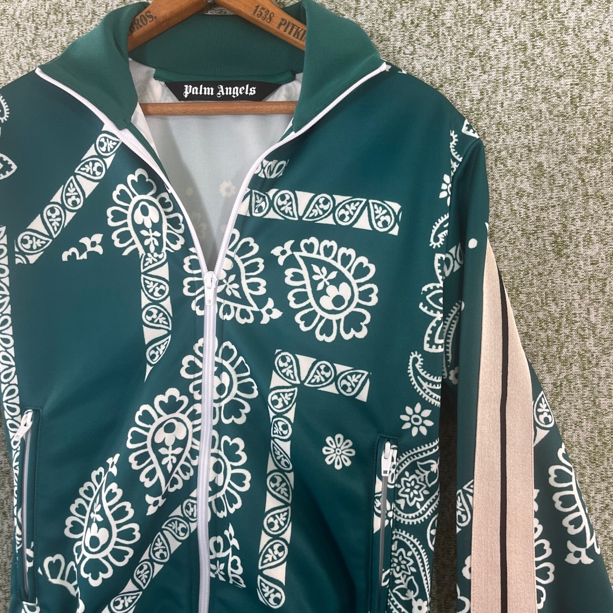 Palm Angels Bandana Jacket X Small Green Long Sleeve Full