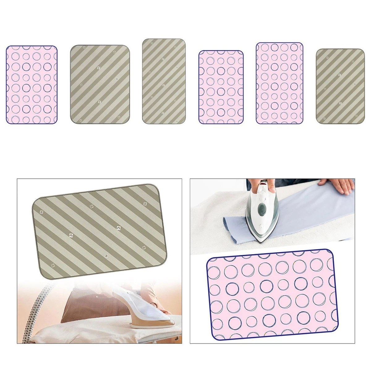 Housse De Planche à Repasser En Tissu Blanc Maille Isolante - Taille Moyenne