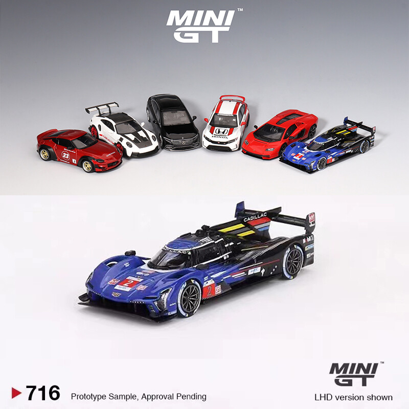 MINIGT 1:64 Model Car Cadillac V-Series.R #2 Racing Alloy Vehicle Collection#716