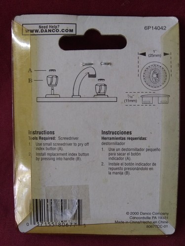 Handle Index Buttons for Price Pfister Verve/MIDCOR Style Faucets #80677 - Picture 3 of 4