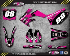 Custom Graphics Full Kit For Honda CRF 250 - 2008 2009 PINK DIGGER Style sticker