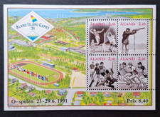 Aland Islands: SGMS46; 1991 Small Island Games; unmounted mint (MNH) mini sheet