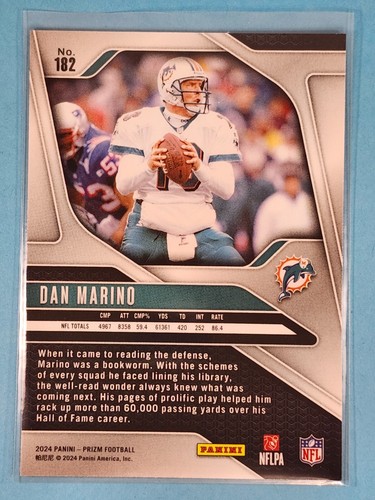 2024 Panini Prizm Dan Marino Miami Dolphins #182 - Picture 2 of 2