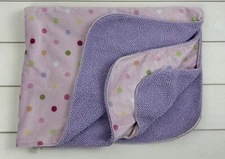 CIRCO Baby Blanket Lovey Pink Purple Polka Dot Plush Sherpa Target