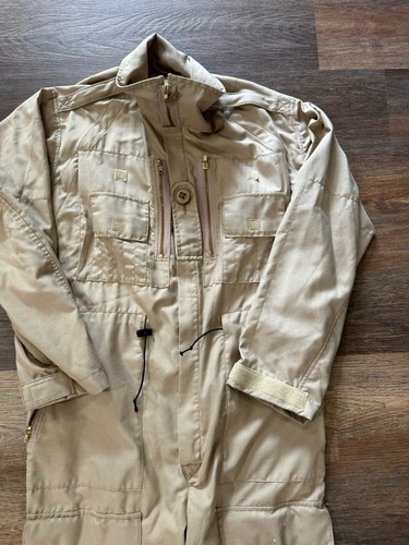 British Army Desert AFV Coverall Beige Crewman FR Tank Suit Military Surplus - Picture 3 of 8