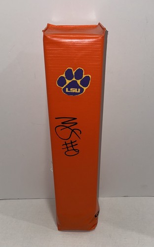 MAASON SMITH SIGNED TOUCHDOWN PYLON LSU TIGERS NFL STAR PROOF JSA COA - Picture 1 of 2