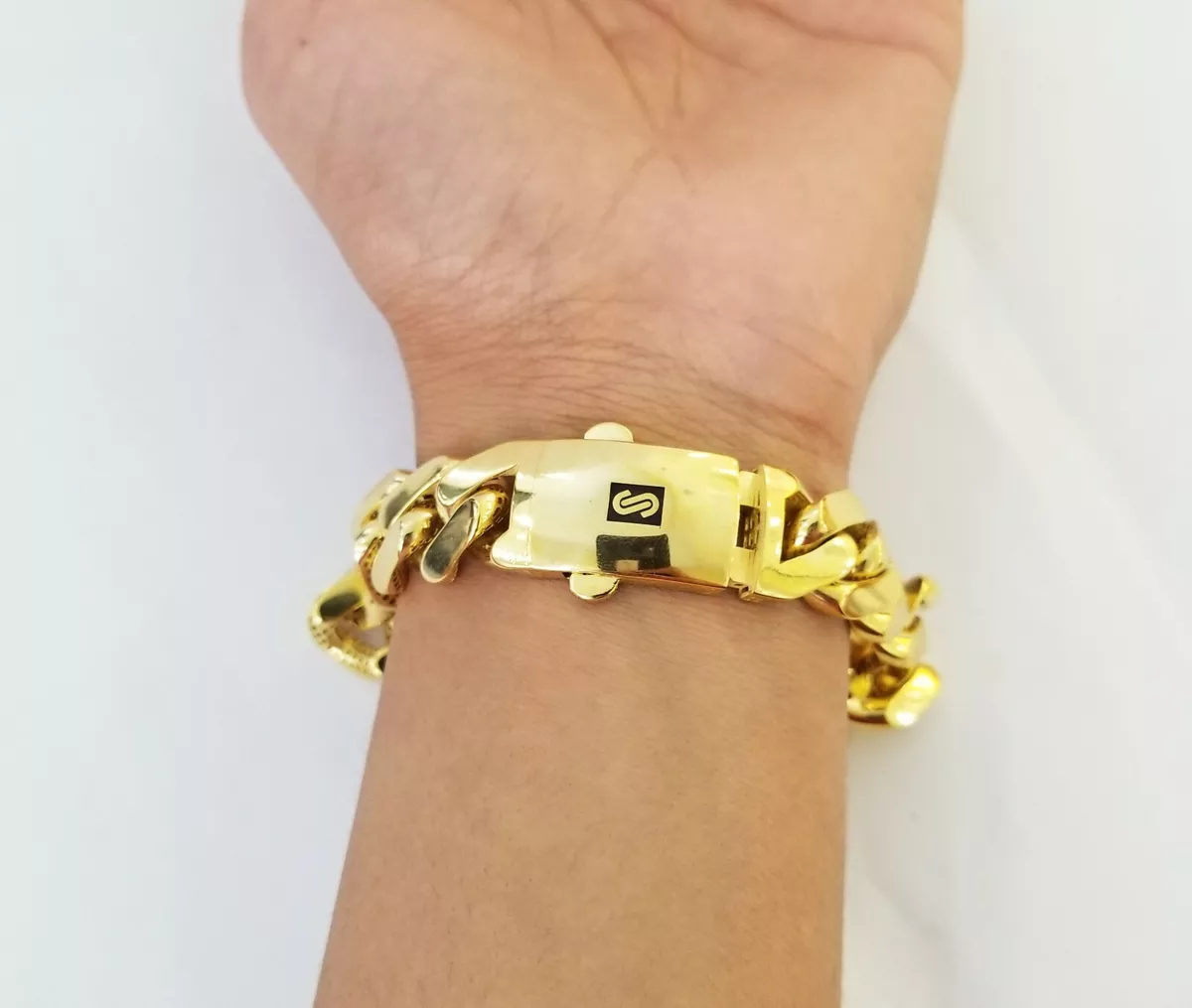 10K Yellow Gold Monaco Bracelet 7.5