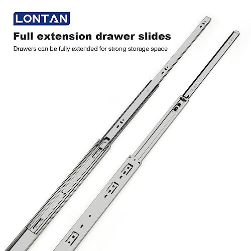Uxcell 4 Inch 3 Sections Telescoping Ball Bearing Damper Drawer Slide Silver Tone 2Pcs Metal